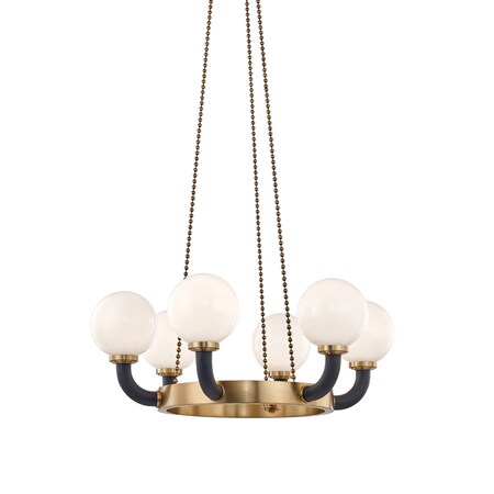 Hudson Valley Lighting 6 LIGHT PENDANT 3636-AGB/BK